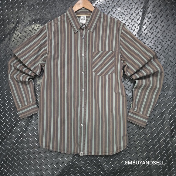 The North Face‎ Men's M Button Up Hiking Outdoor Long Sleeve Shirt Cotton - Picture 7 of 13